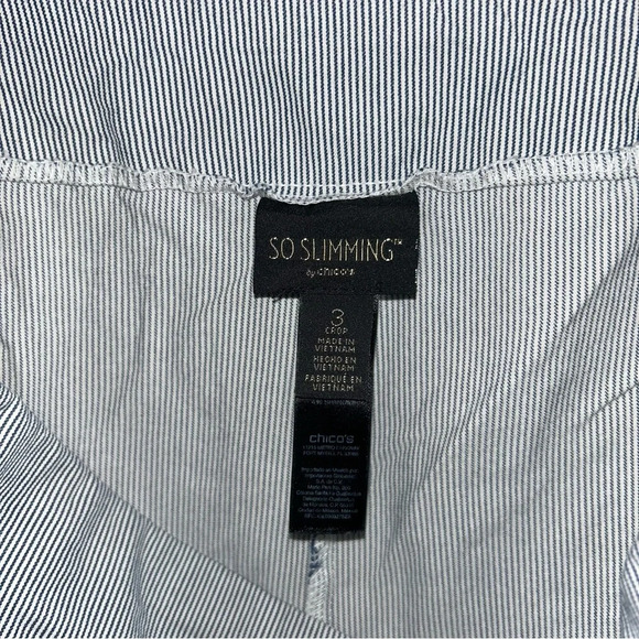 Chicos so slimming pull on striped crop  pants - Picture 5 of 6